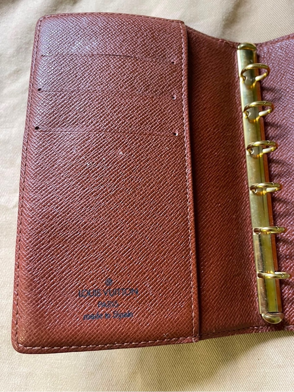 Louis Vuitton Monogram Canvas Notebook Cover in Brown and Gold - Picture 4 of 4